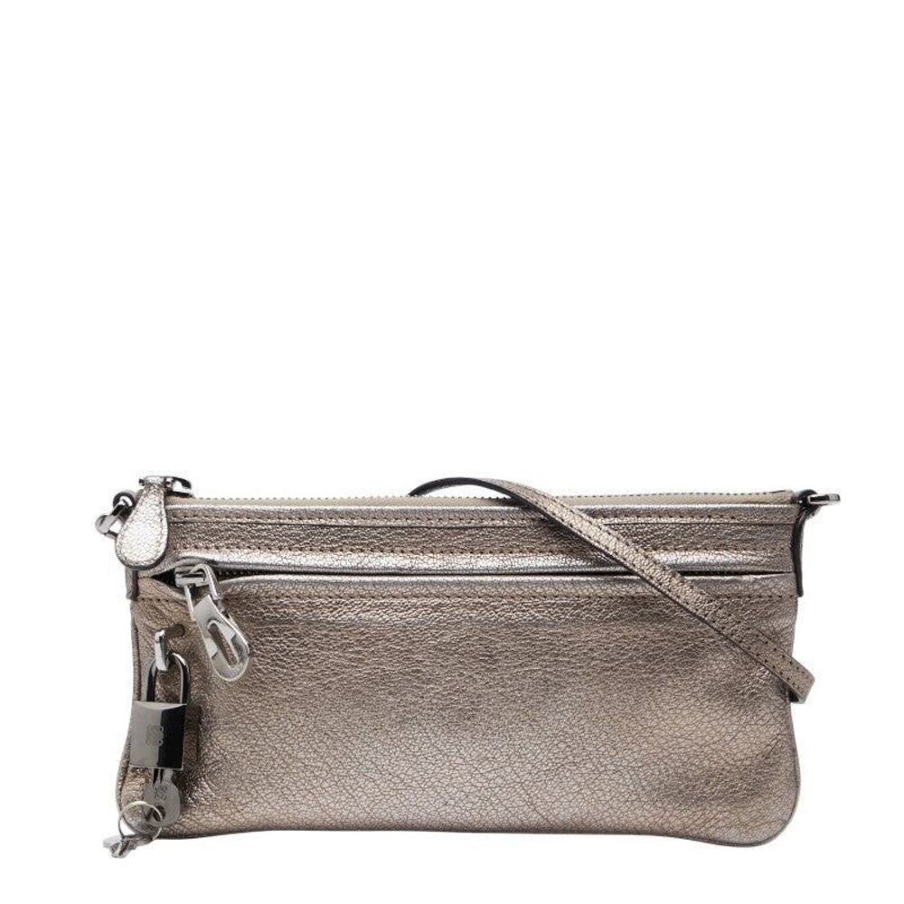 Loewe Leather Shoulder Bag Gold